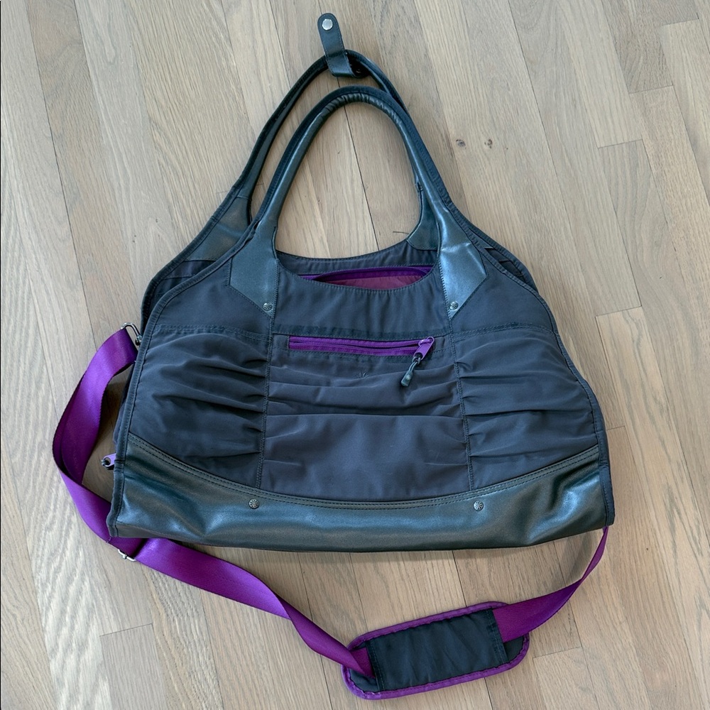 Athlete Gray and Purple Women's Gym Bag
